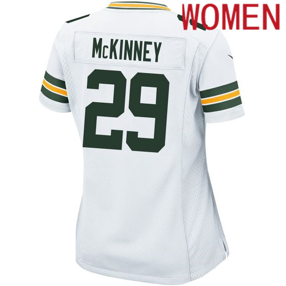 Women Green Bay Packers #29 Xavier McKinney Nike Away Game white 2024 NFL Jersey